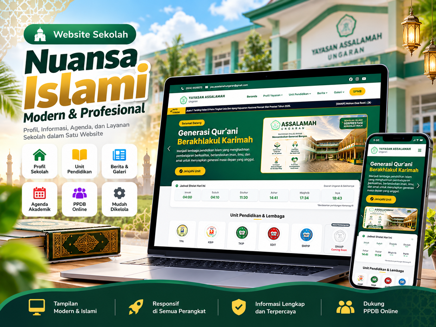 Website Profil Sekolah & Portal Terpadu Yayasan