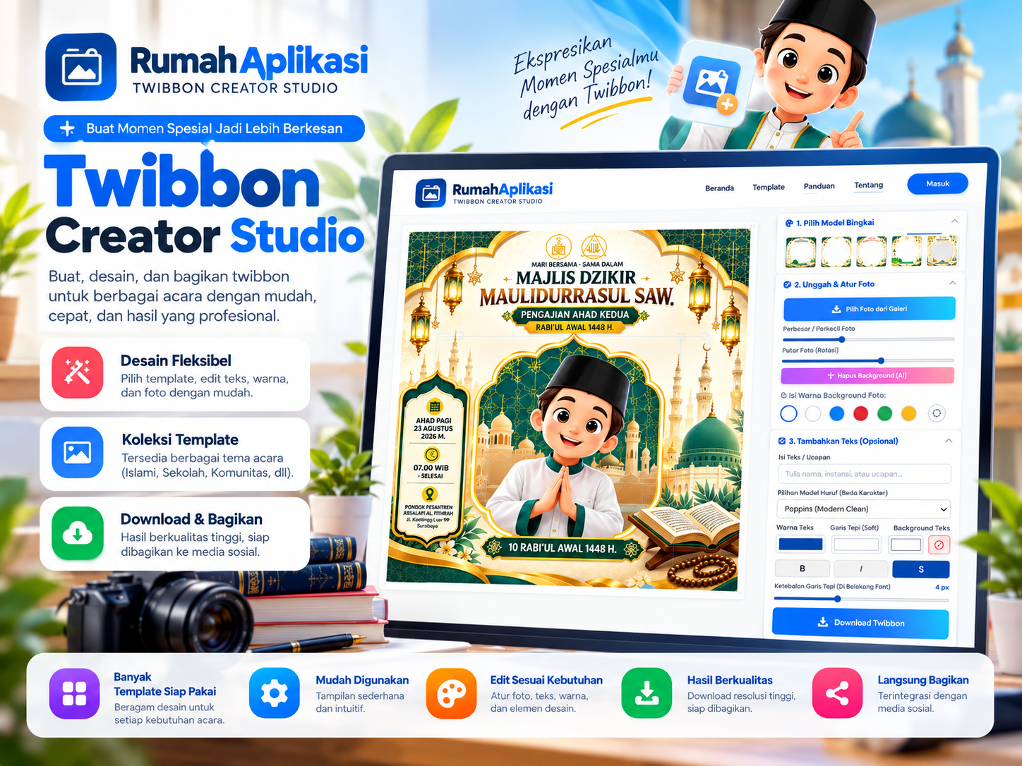 Twibbon Creator Studio & Multi-Event Campaign Generator