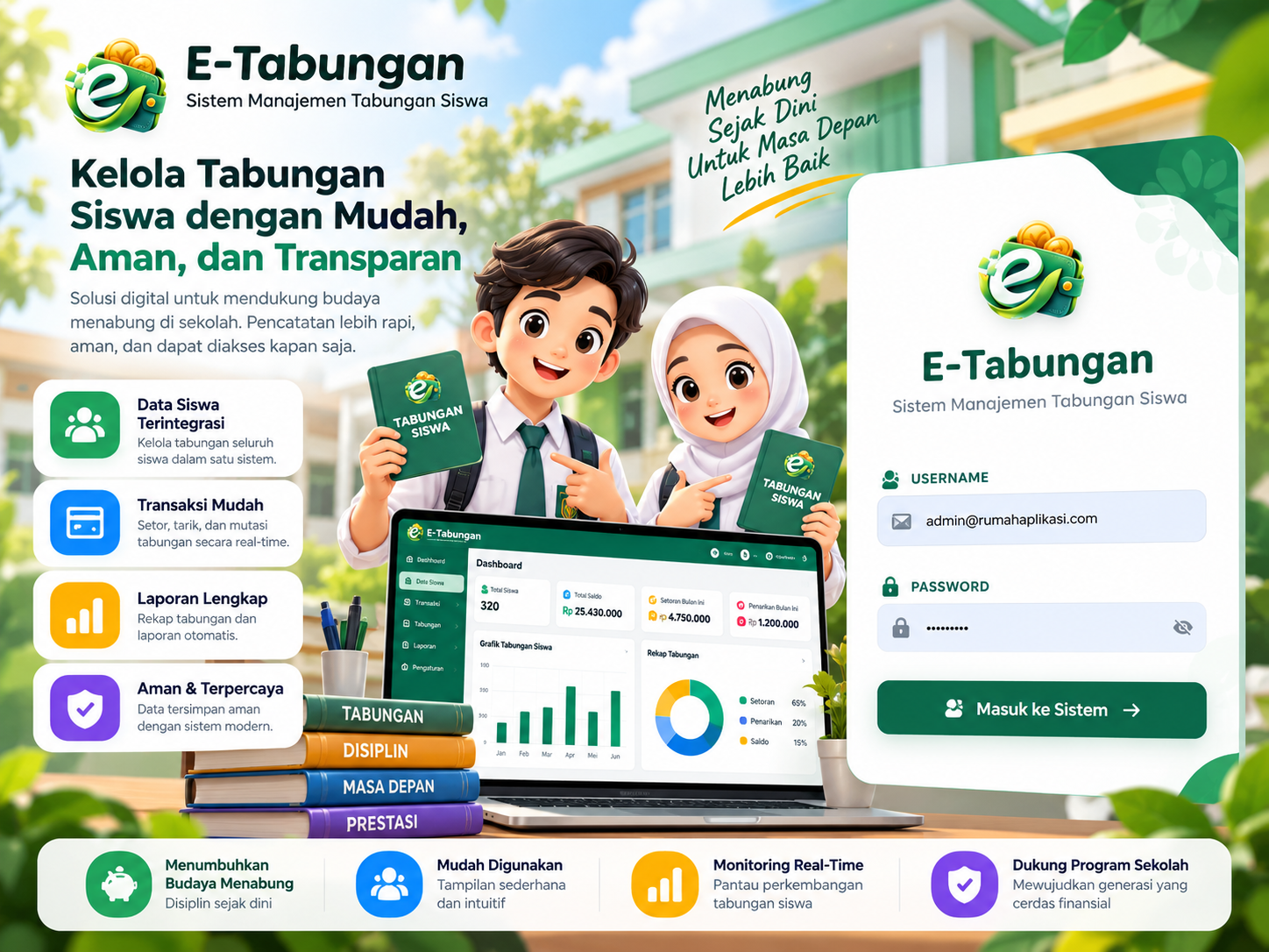 Aplikasi Tabungan Murid & Cetak Passbook Printer