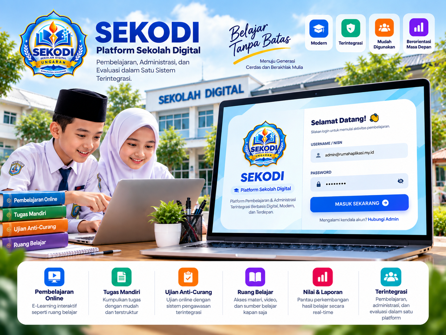 Platform Sekolah Digital & Ujian Anti-Curang